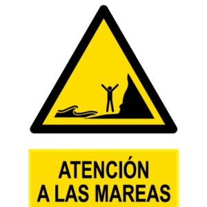 Señal / Cartel de Atención a las mareas