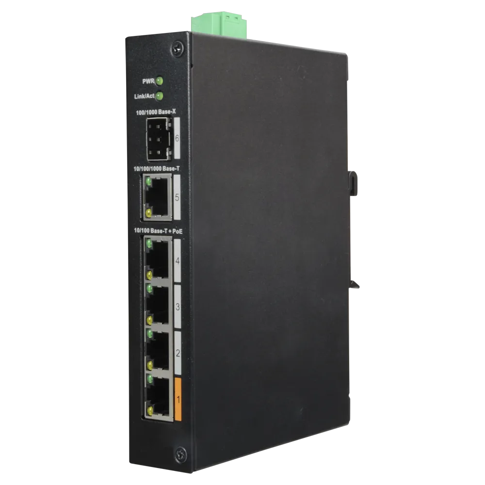 Switch PoE X-SECURITY XS-SW0604HIPOE-F-60-DIN 4 Puertos Gigabit