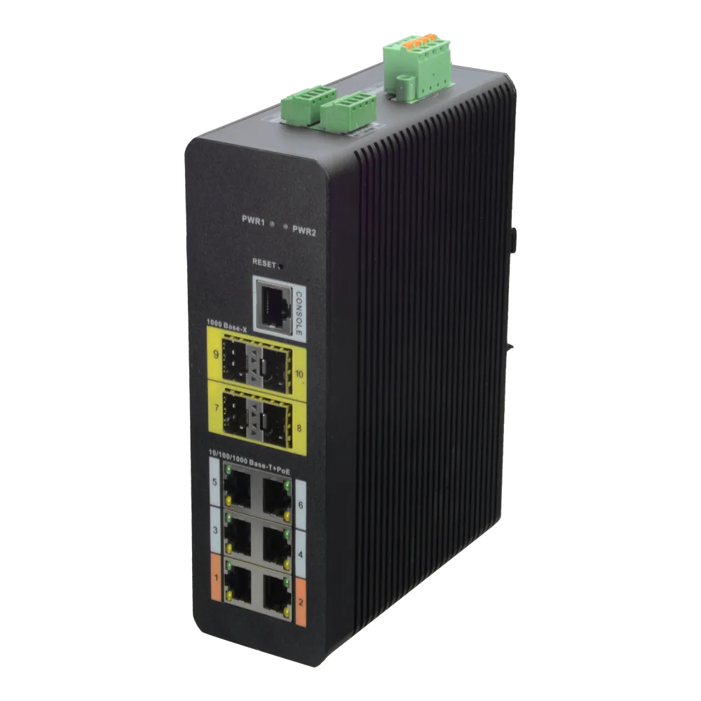 Switch Gigabit PoE Gestionable XS-SW1006HIPOE-MFG-120-DIN
