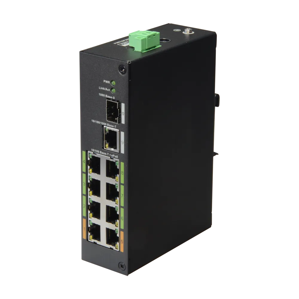 Switch PoE 8 Puertos Gigabit X-Security XS-SW1008EPOE-120-DIN