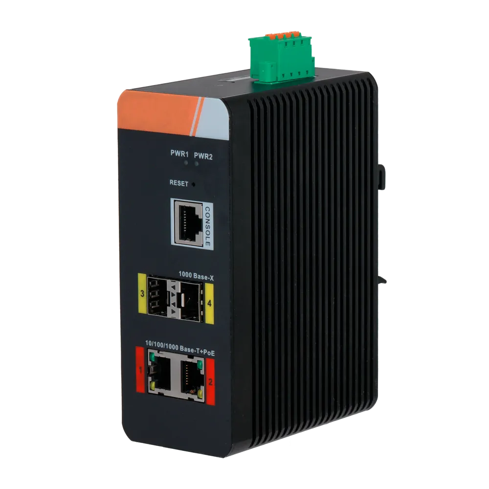 Switch PoE XS-SWI0402HIPOE-MGF-120-DIN 2 Puertos Gigabit
