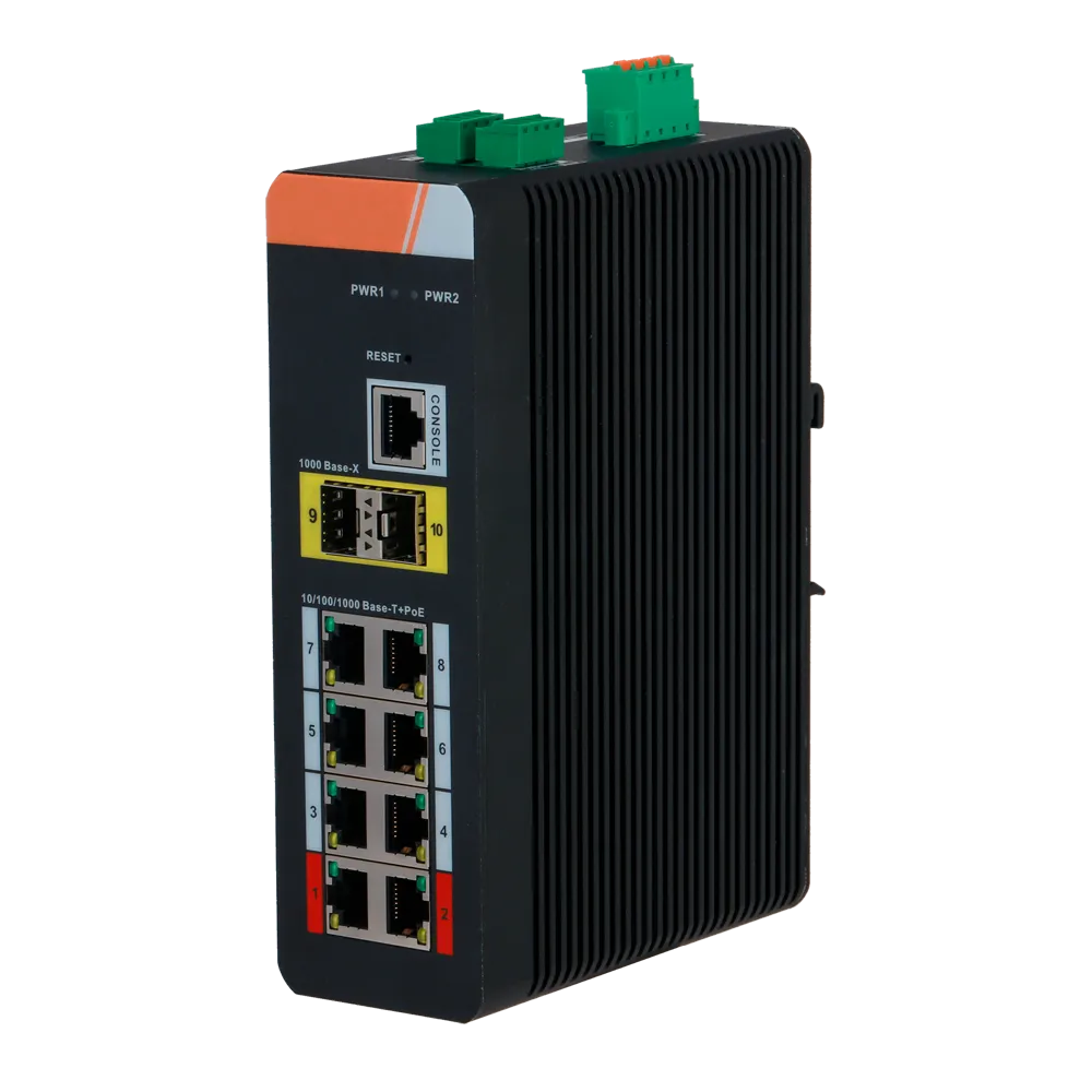 Switch PoE Gestionable XS-SWI1008HIPOE-MGF-120-DIN 8P Gigabit
