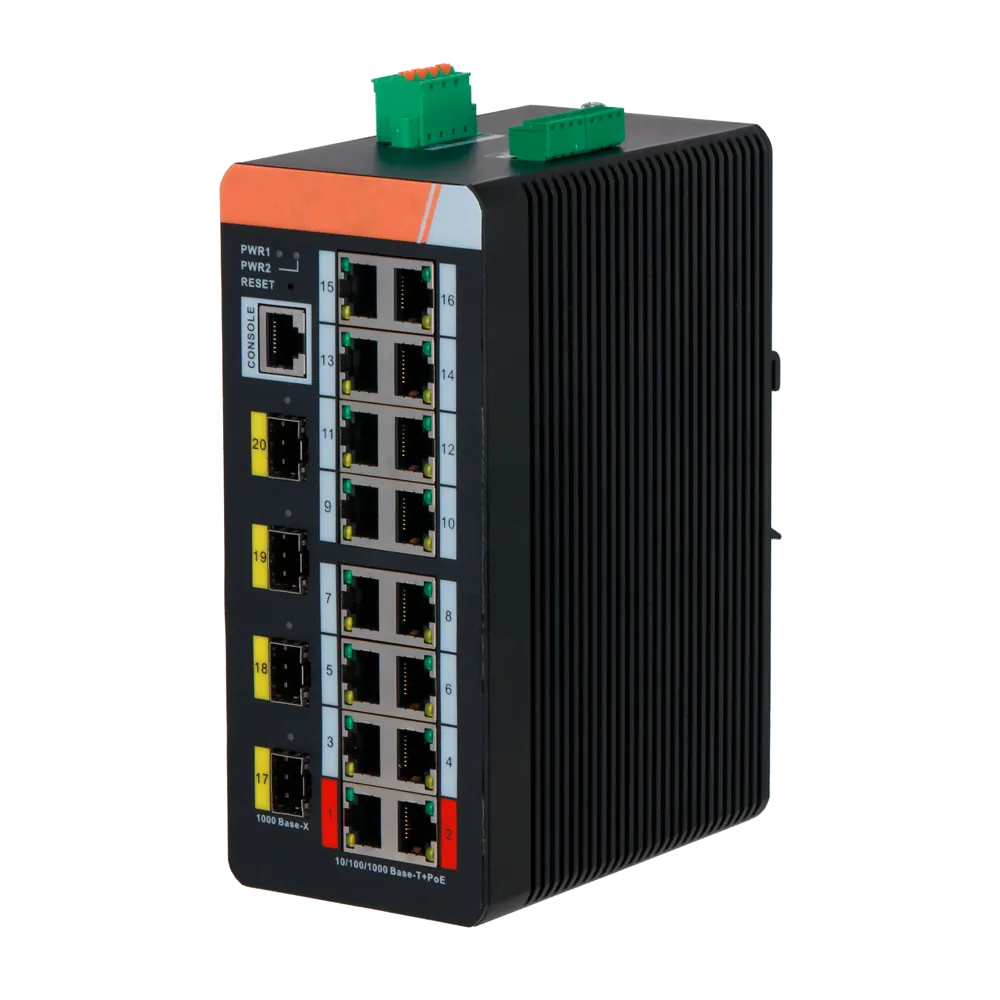 Switch Gestionable 16P PoE Hi-PoE XS-SWI2016HIPOE-MGF-240-DIN