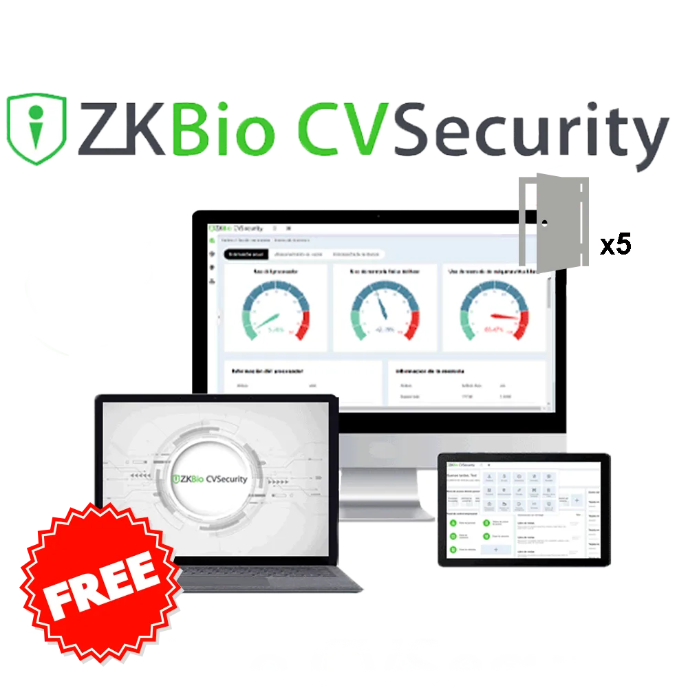 ZKTeco ZKBio CVSecurity ZK-BIOCV-5-5APP-PROMO Control 5 Puertas