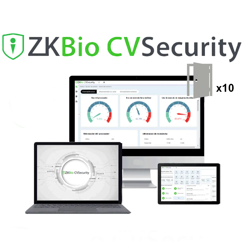 ZKTeco ZKBio CVSecurity ZK-SOF-BIOCV-10 Control 10 Puertas