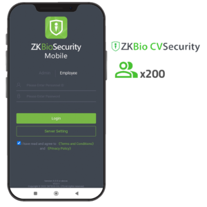 ZKTeco - ZKBio CVSecurity - ZK-SOF-BIOCV-MBAPP-200EMP - App móvil 200 usuarios
