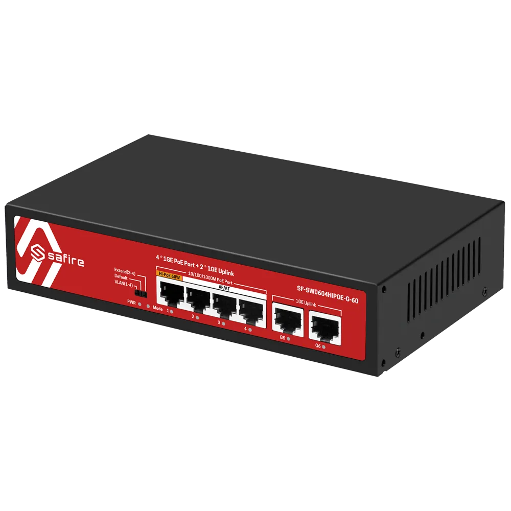 Switch PoE SF-SW0604HIPOE-G-60 4 Puertos Gigabit Hi-PoE