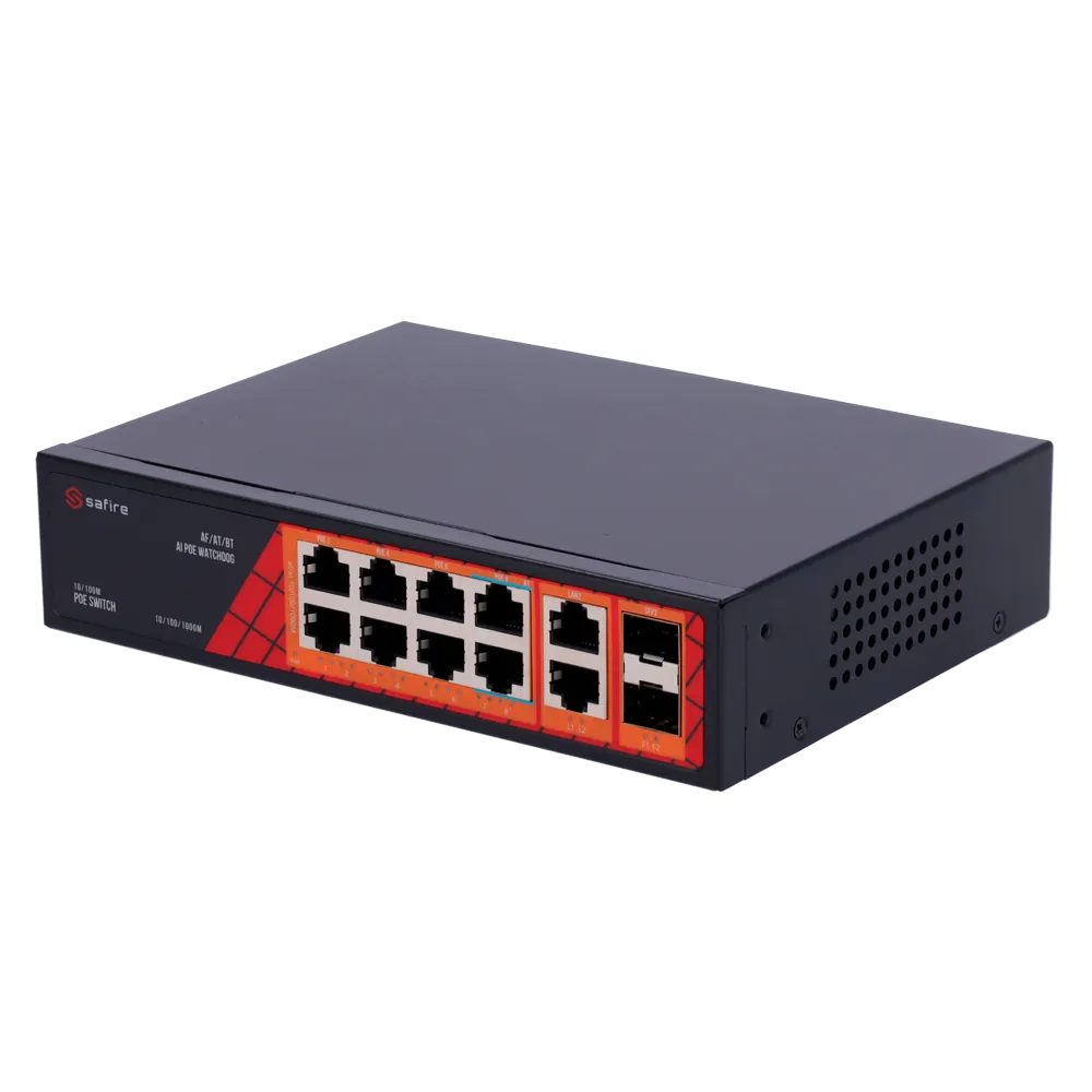 Switch PoE Gigabit SF-SW1208HIPOE-GF-120 Safire Smart