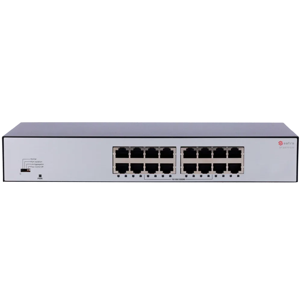 Switch Gigabit 16 Puertos Safire SF-SW16-G-M Metal