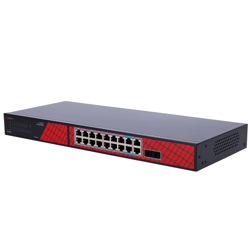 Switch PoE 14 Puertos Gigabit Safire SF-SW2016HIPOE-GF-240