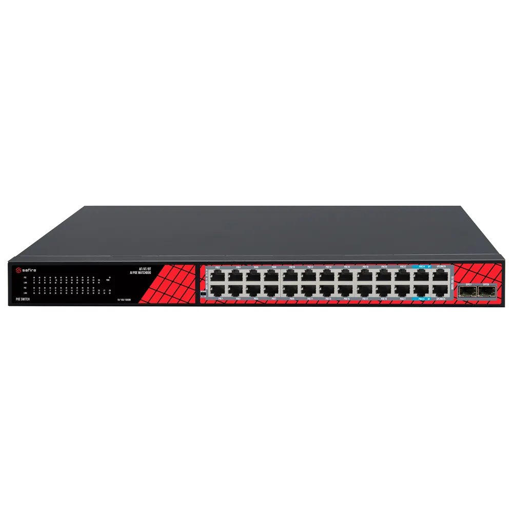 Switch PoE Safire SF-SW2824HIPOE-GMF-300 24 puertos Gigabit