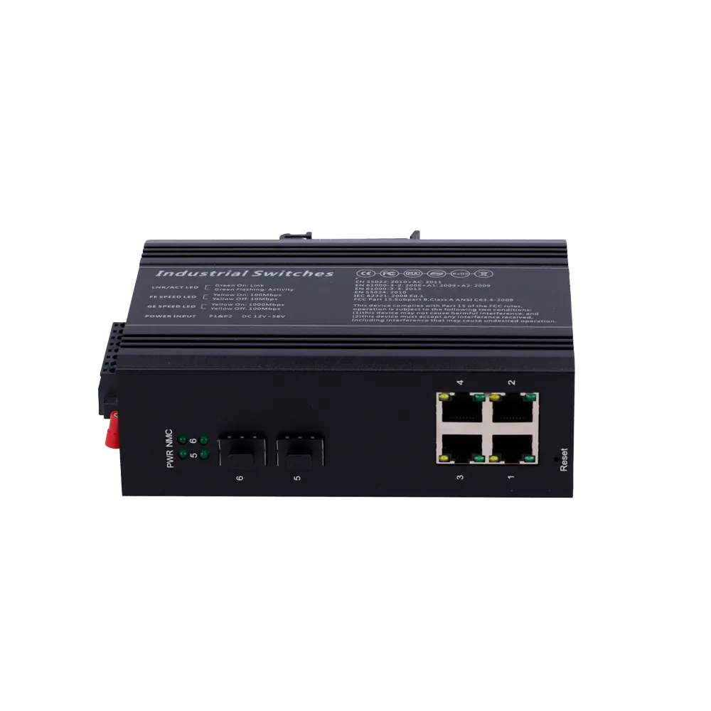 Switch PoE Gestionable SW0604HIPOE-MGF-120-DIN 4P+2SFP 120W