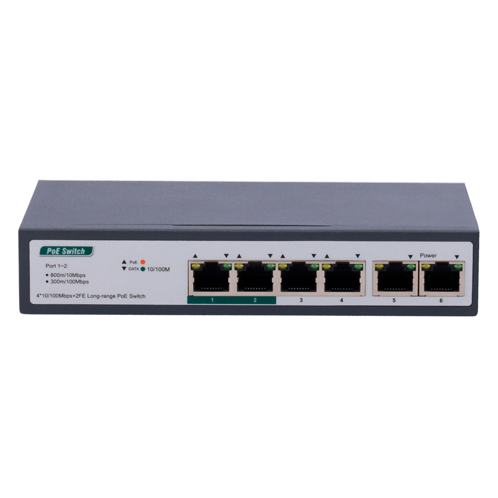 Marca blanca - SW0604POE-800M-60W - Switch 4P Gigabit PoE No gestionable - Imagen 2