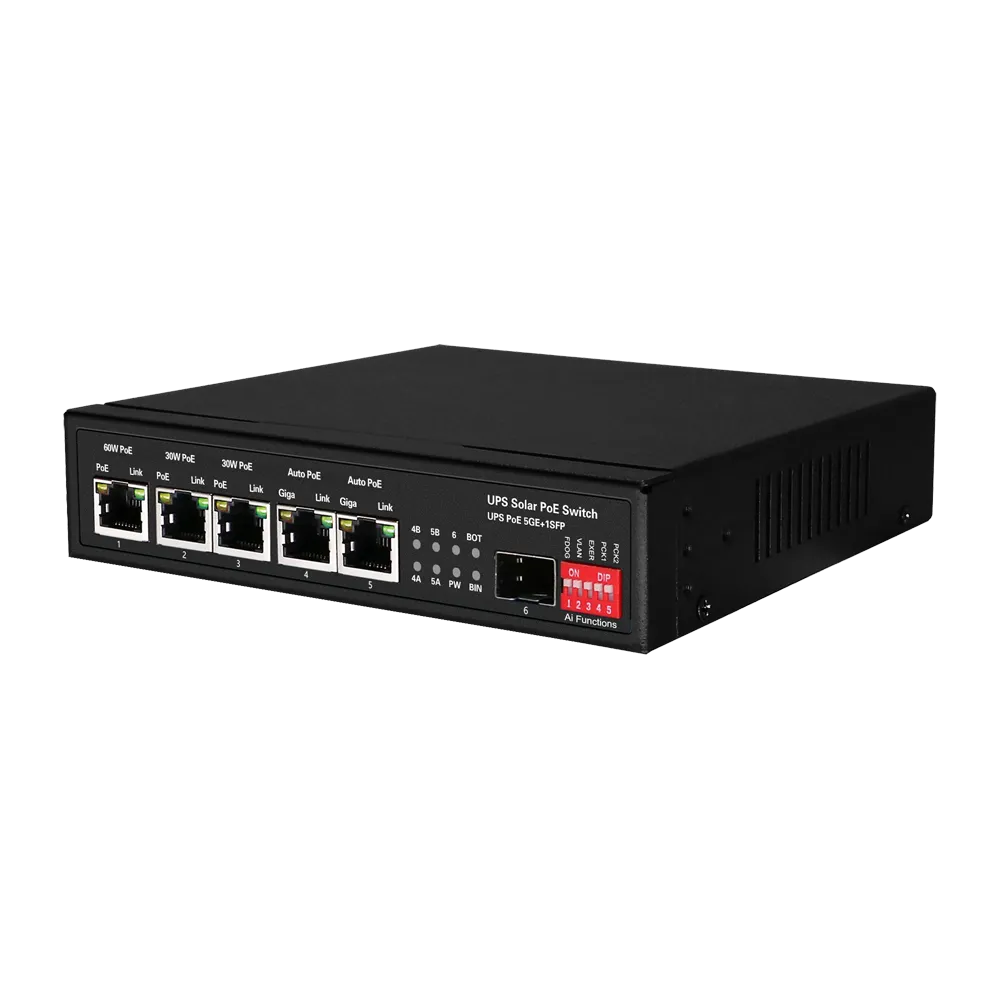 Switch PoE Safire SW0605HIPOE-GF-DC-65 5P Gigabit SFP