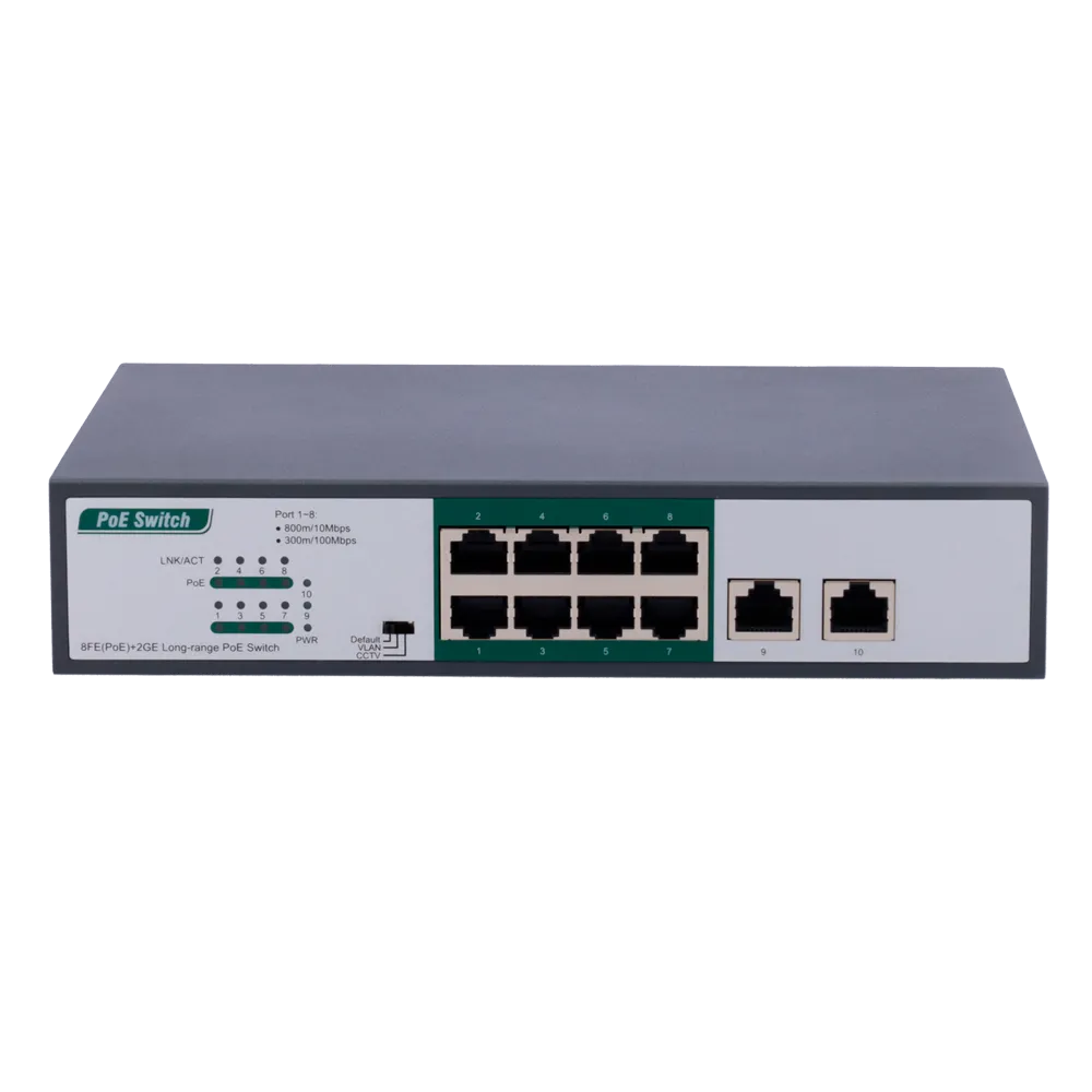 Switch PoE 8 Puertos Gigabit SW1008POE-H-800M-120W 120W
