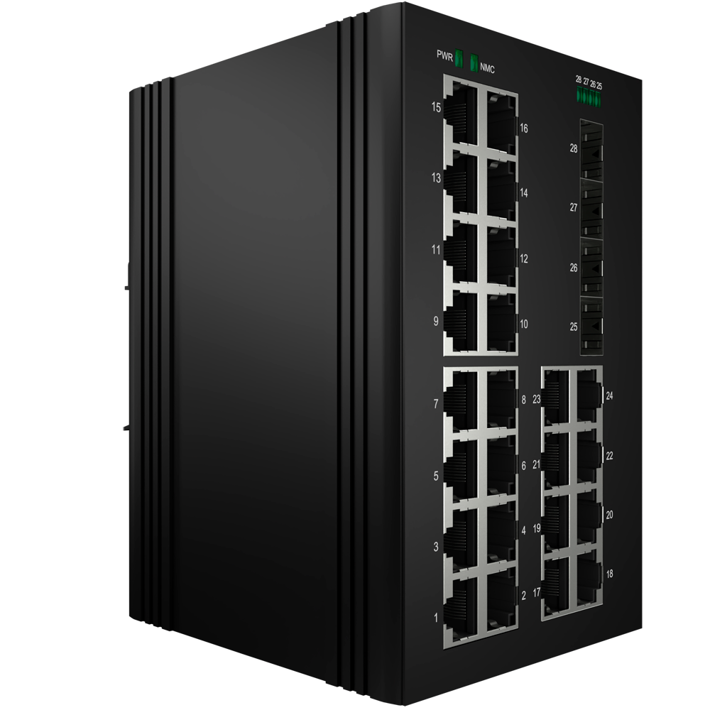 Marca blanca - SW2624HIPOE-MGF-360-DIN - Switch 20P Gigabit PoE Gestionable SFP - Imagen 2