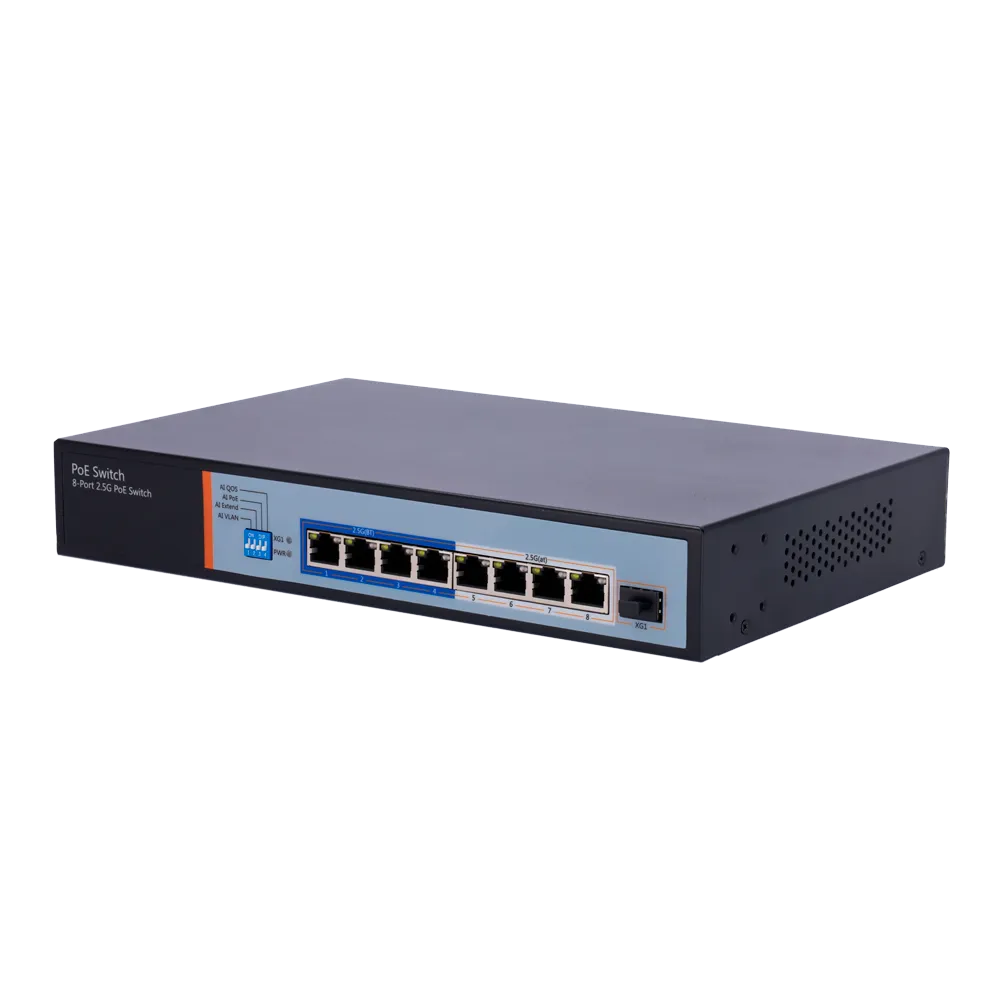 Switch PoE 8 Puertos Gigabit Safire SW98HIPOE-2AZXF-150