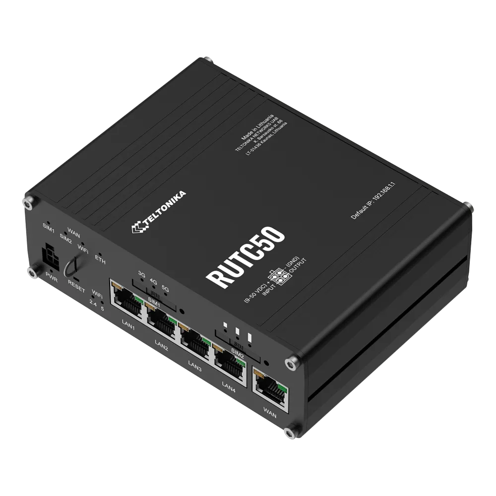 Router 5G Teltonika TK-RUTC50 con Wi-Fi 6 y PoE