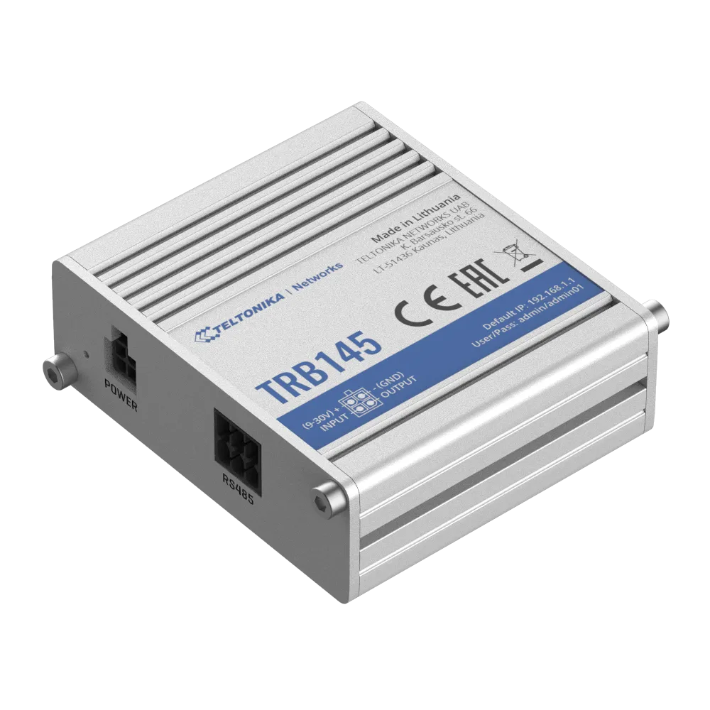 Router 4G Teltonika TK-TRB145 Cat 1 con RS485 Industrial