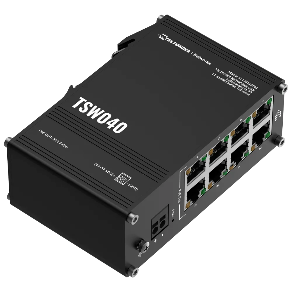 Switch Gigabit PoE 8 Puertos Teltonika TK-TSW040