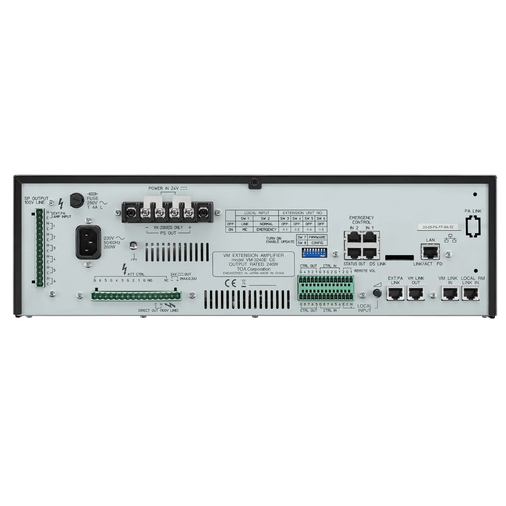 Bastidor EN54 VM TOA TOA-VM-3240E para amplificadores