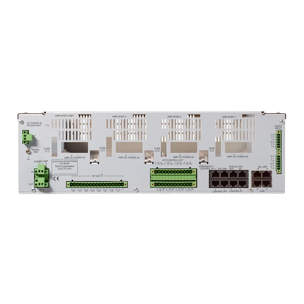 Unidad Principal EN54 VX TOA TOA-VX-3004F Sistema Alarma Voz