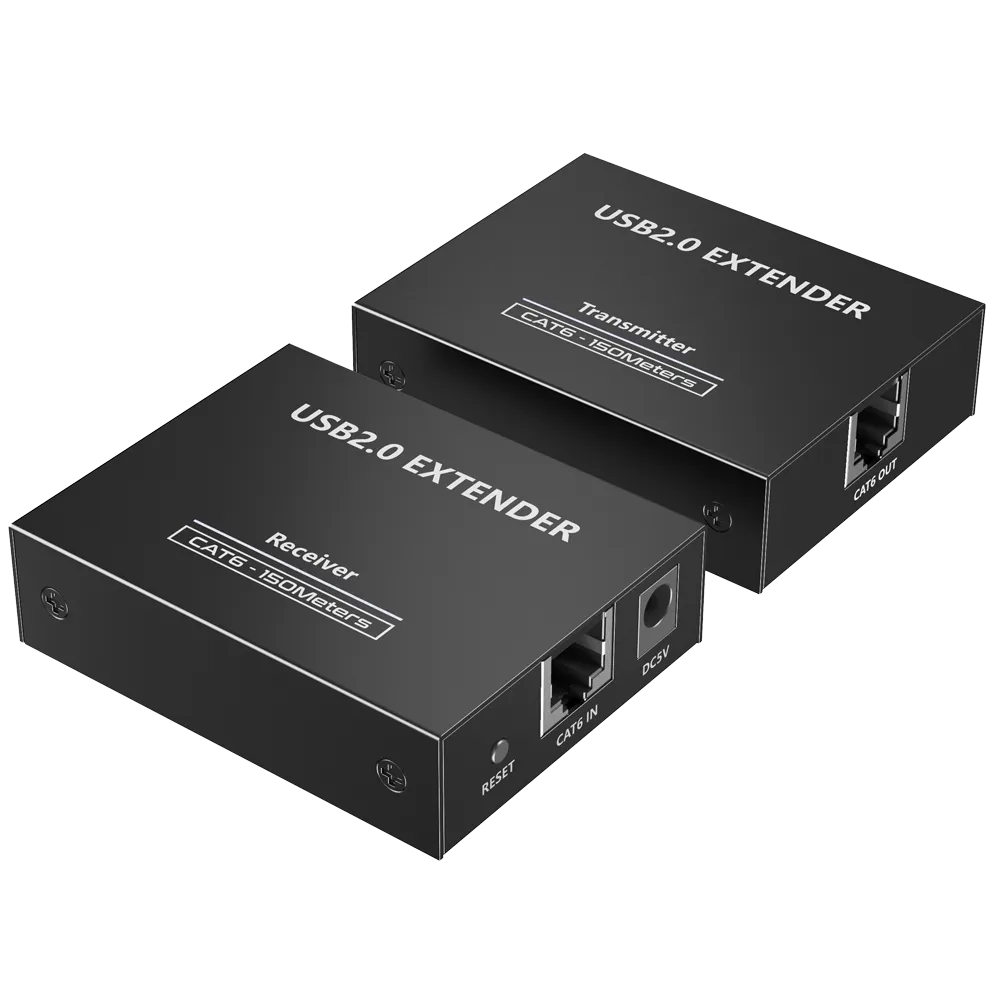 Extensor USB-EXT-4-20 Lenkeng 1:1 sobre Cable de Red 20m