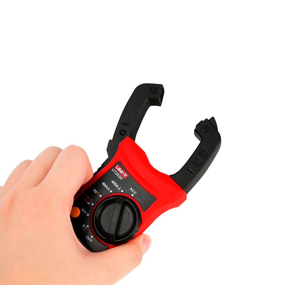 Medidor Eléctrico UNI-T UT203R 600V 400A Pinza Amperimétrica