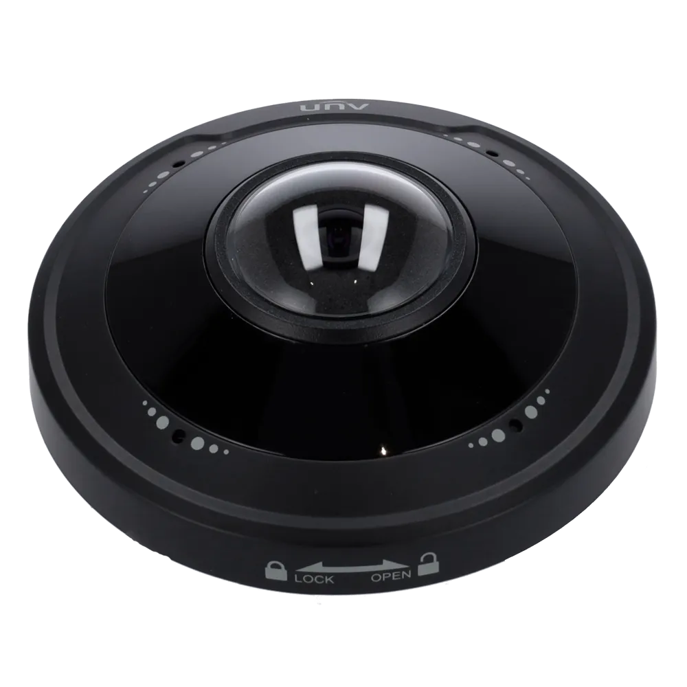 Cámara Fisheye Uniview UV-IPC815SB-ADF14K-I0-BLACK 4K PoE