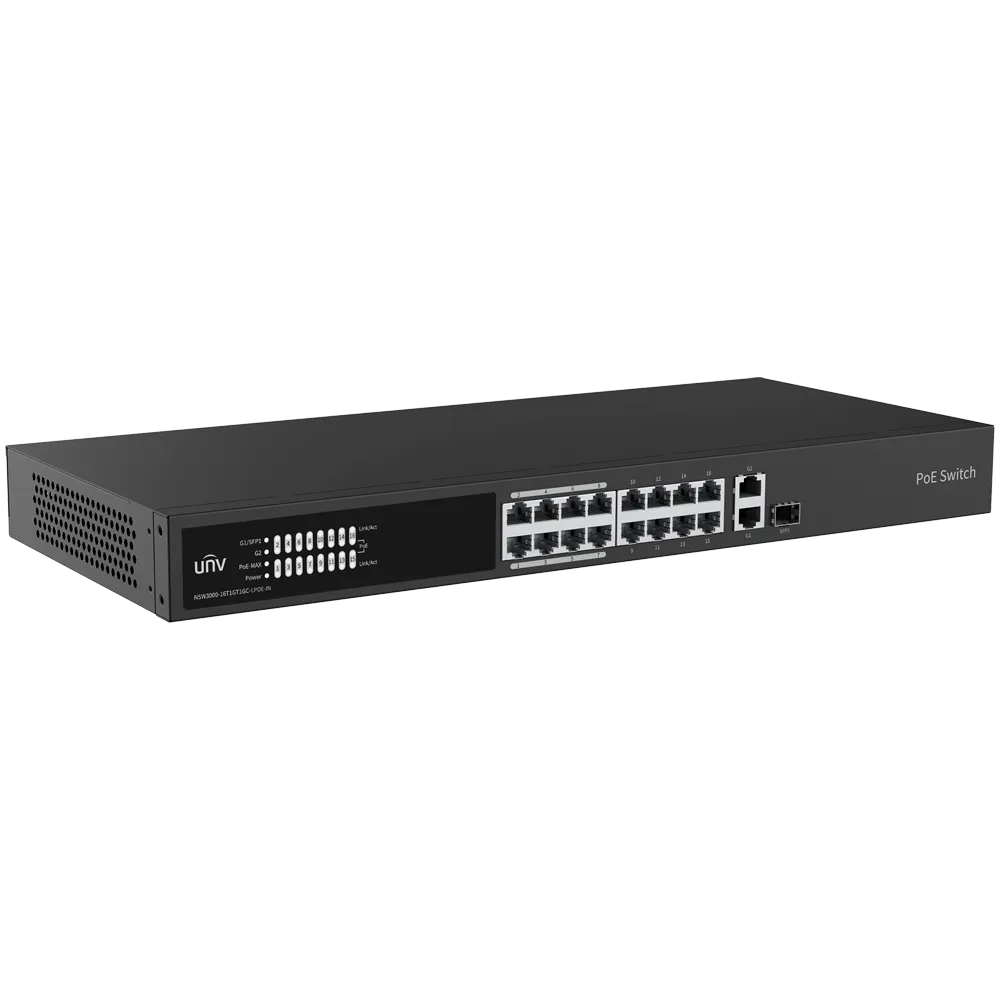 Switch PoE Gestionable Uniview UV-NSW3000-16T1GT1GC-LPOE-IN