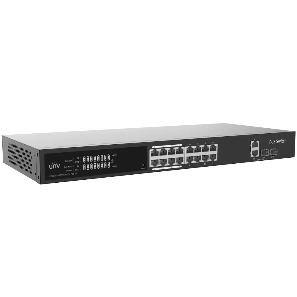 Switch Uniview UV-NSW3000-17GT1GP1GC-LPOE-IN 16P PoE Gestionable