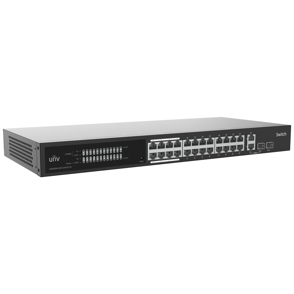 Uniview - UV-NSW3000-25GT1GP1GC-IN - Switch 24P Gigabit Sin PoE Gestionable SFP - Imagen 2