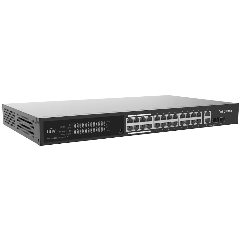 Switch Gigabit PoE Gestionable 24P Uniview UV-NSW3000-25GT1GP1GC-POE-IN