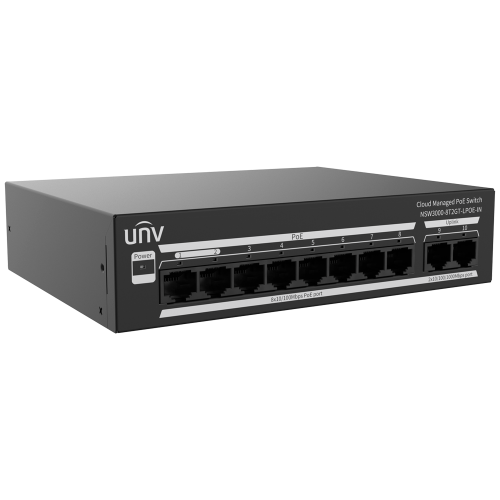 Uniview - UV-NSW3000-8T2GT-LPOE-IN - Switch 8P Gigabit PoE Gestionable - Imagen 2