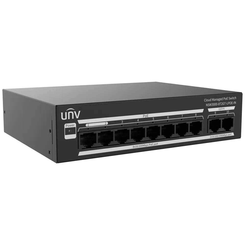 Switch Gigabit PoE Uniview UV-NSW3000-8T2GT-LPOE-IN 8 Puertos
