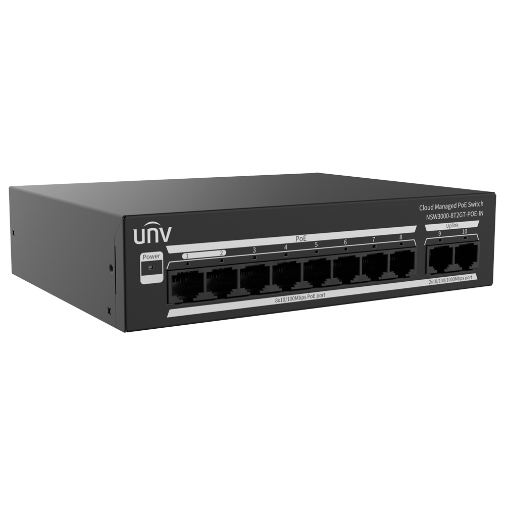 Uniview - UV-NSW3000-8T2GT-POE-IN - Switch 8P Gigabit PoE Gestionable - Imagen 2