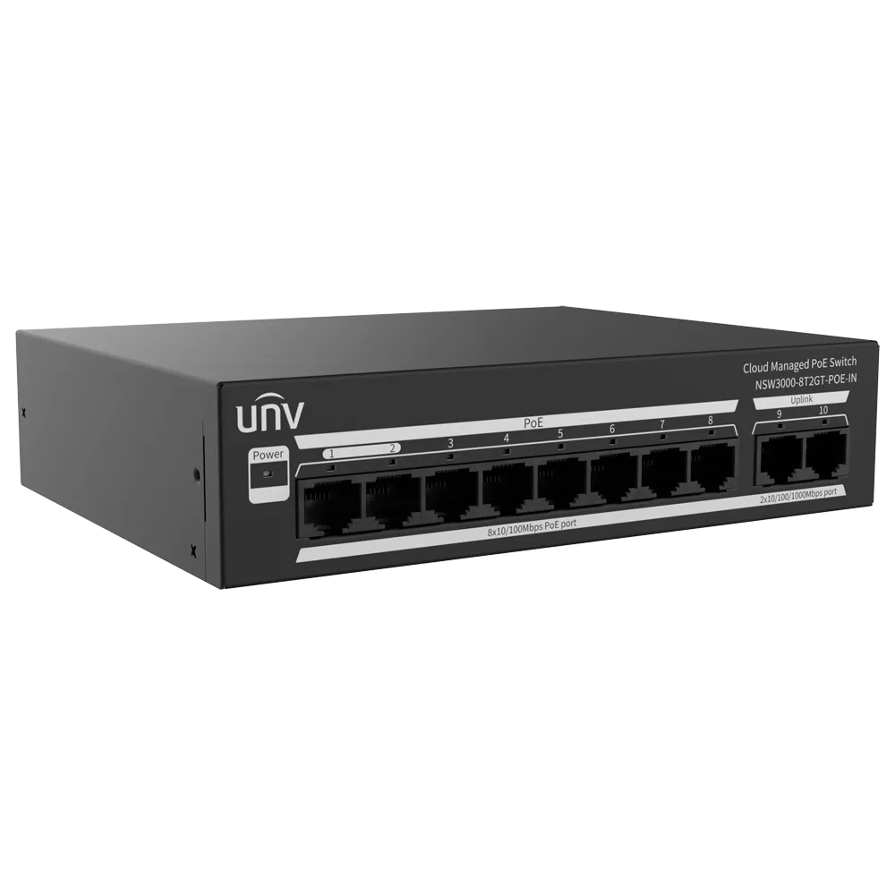 Switch Gigabit PoE Gestionable Uniview UV-NSW3000-8T2GT-POE-IN