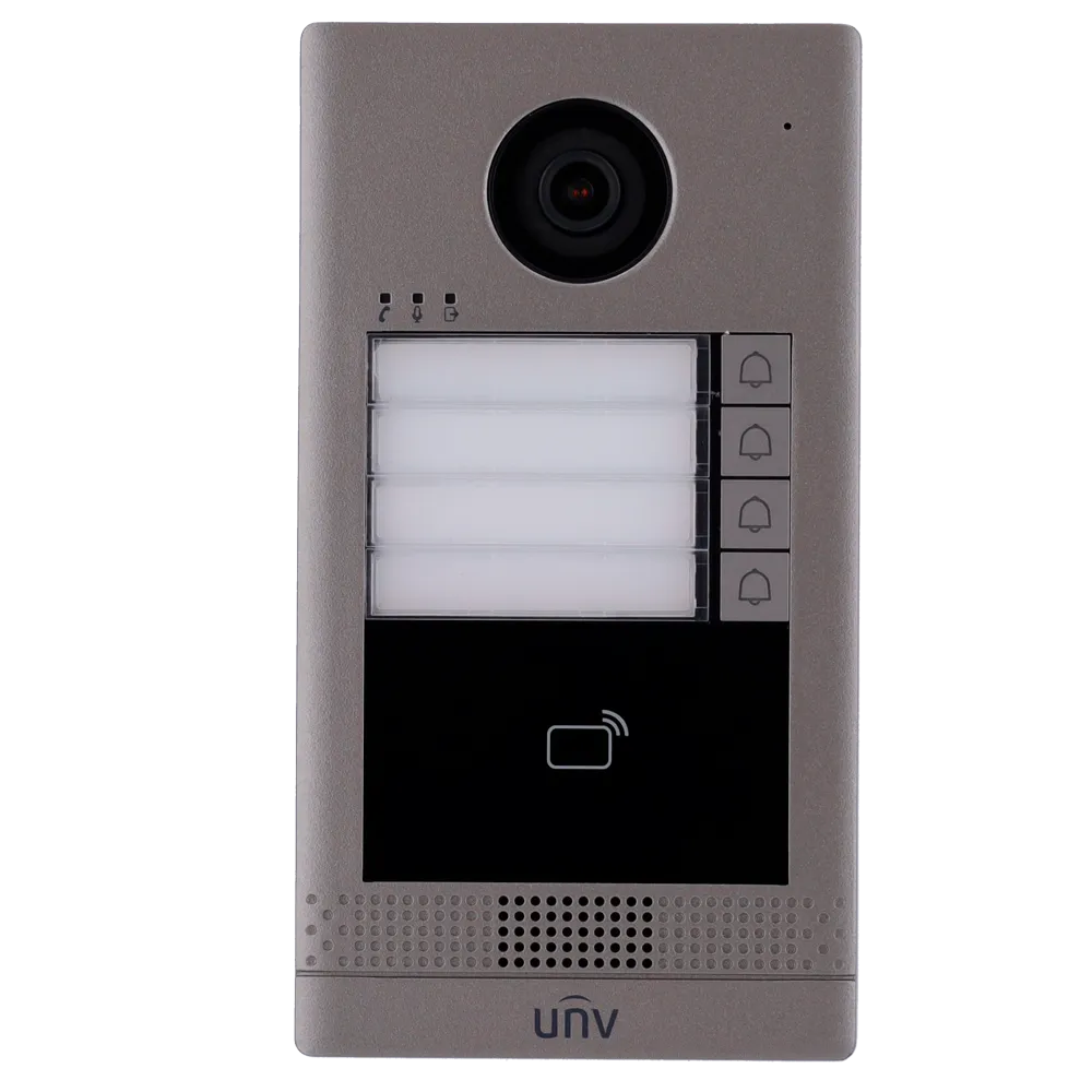 Placa Videoportero IP Uniview UV-OEU-202S-HMK4 4 Viviendas