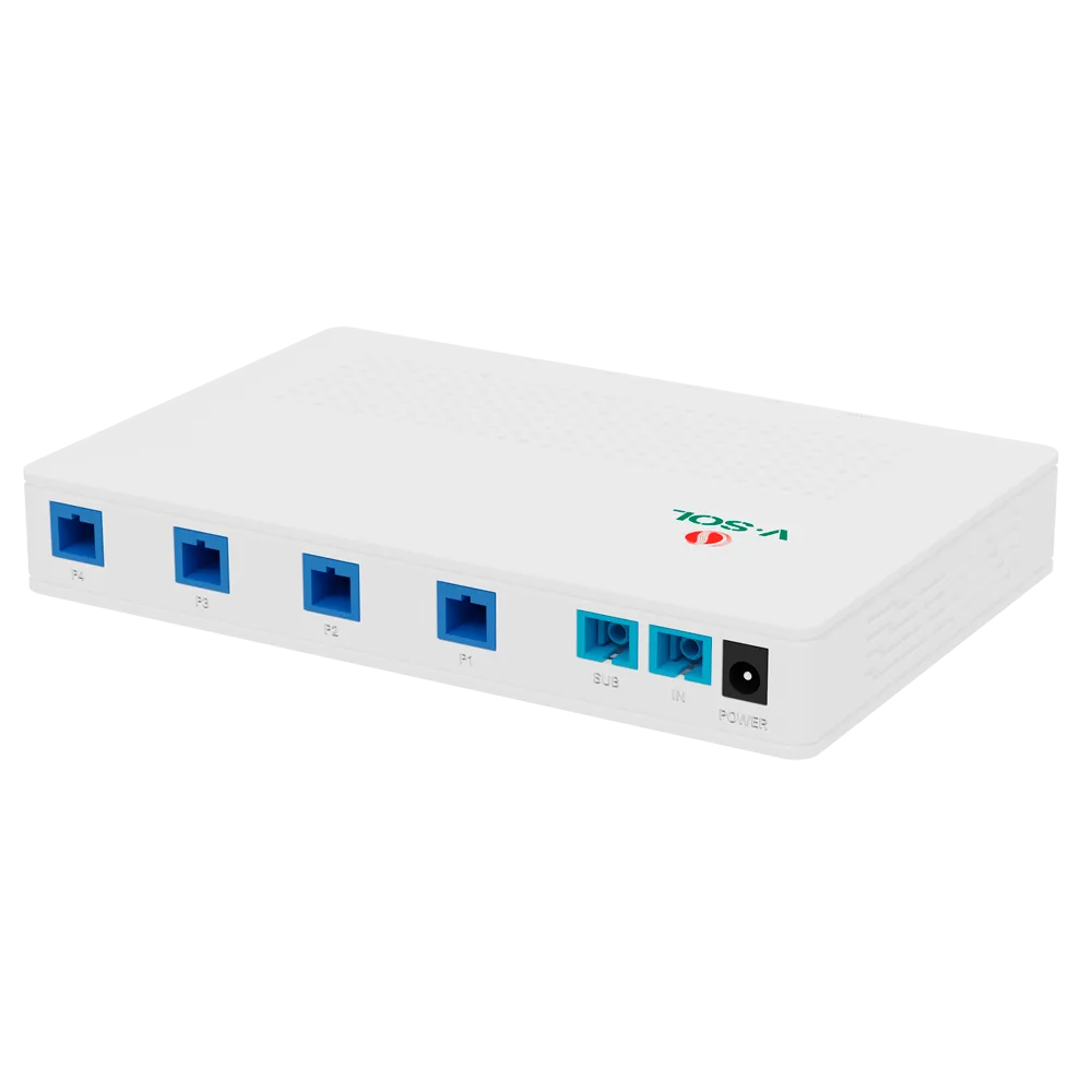 Splitter Óptico VSOL-V1805P-U 1:5 SC con Alimentación