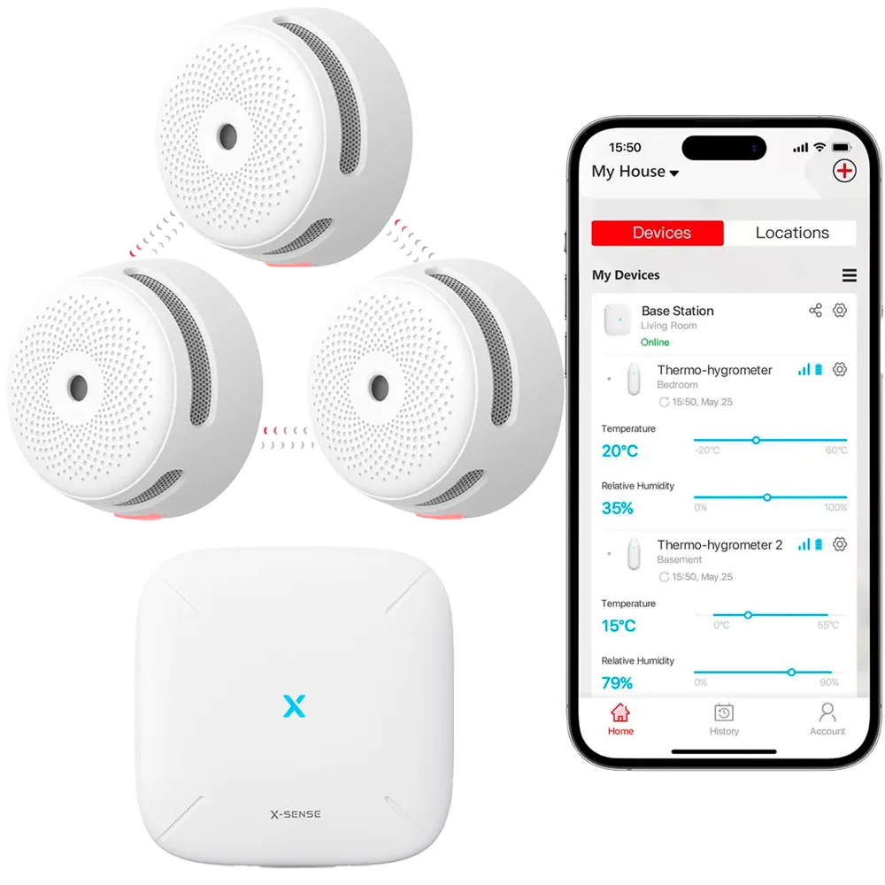 Central RF 868 MHz X-Sense XS01-M-3PACK para Detectores
