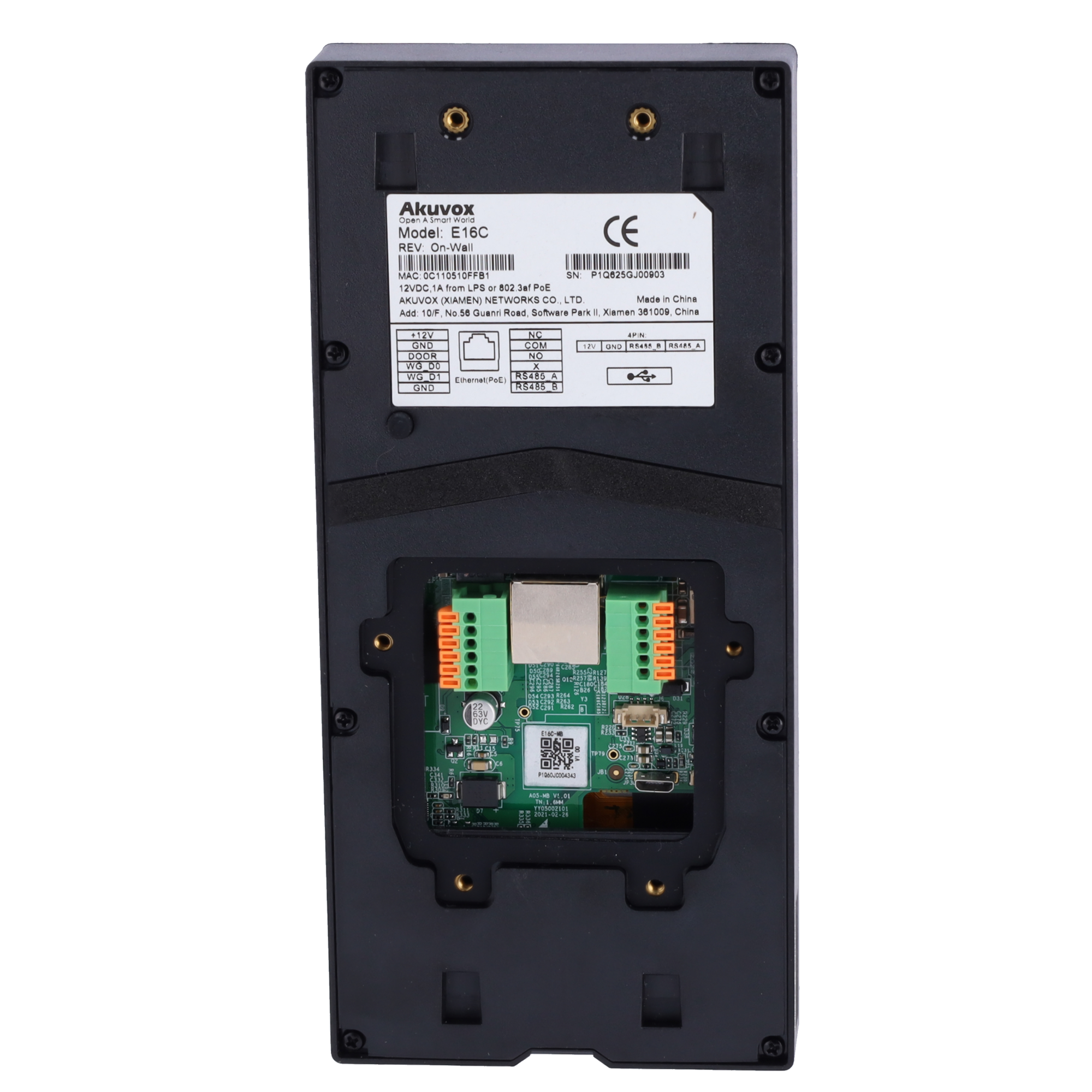 Placa videoportero - IP - superficie - Akuvox - Cámara 2 Mpx - sin WiFi, PoE - IP65 - Acceso MIFARE/NFC/PIN/QR - Ref. AK-E16C - Imagen 2