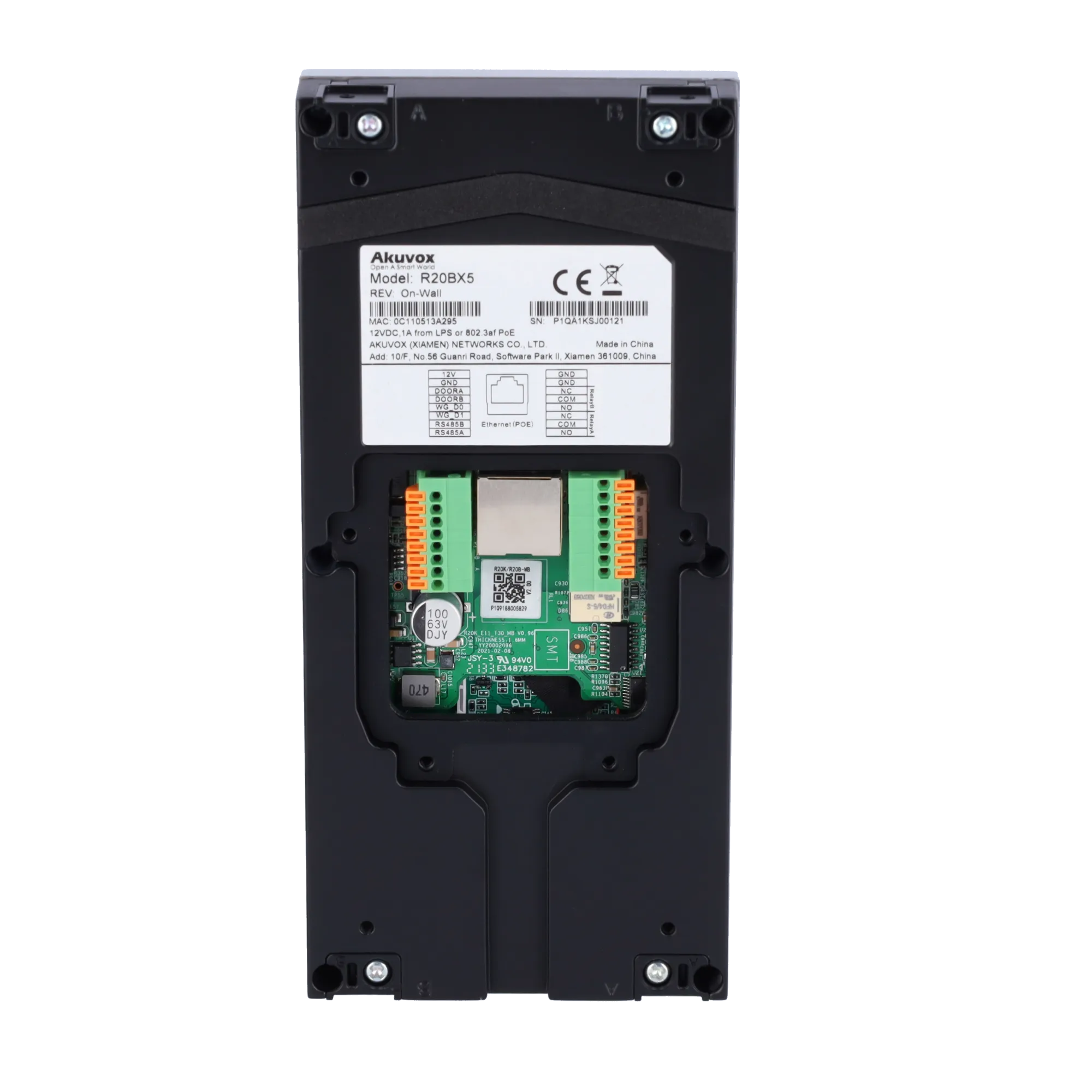 Placa Videoportero IP Akuvox AK-R20B-5B 5 Viviendas 2Mpx
