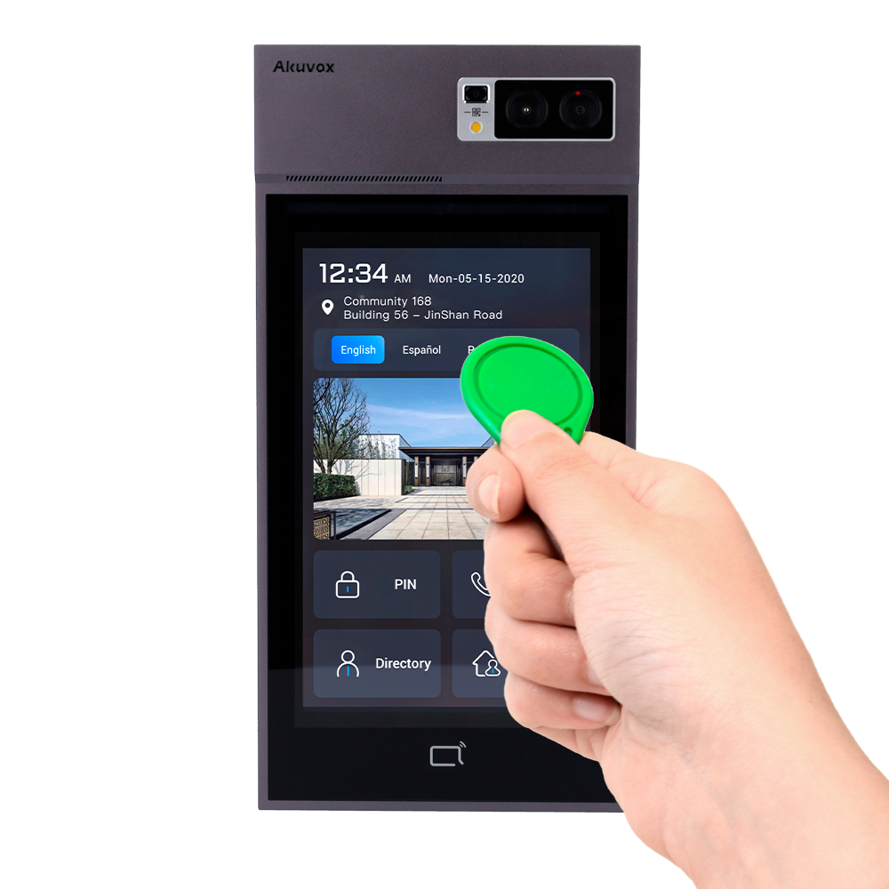 Placa videoportero - IP - empotrar / superficie - Akuvox - Cámara 5 Mpx - sin WiFi, PoE - IP66 IK08 - Acceso MIFARE/EM/NFC/PIN - Ref. AK-S539 - Imagen 2
