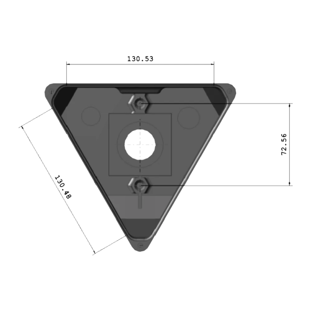 CBOX-3F180 Caja Triangular Paso Cables Exterior