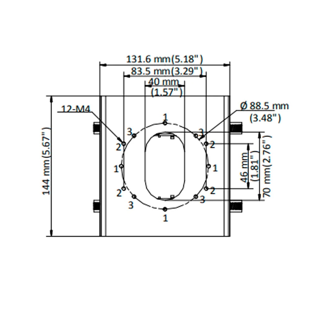 Soporte Mástil Hikvision DS-1275ZJ-S-SUS Acero Inoxidable