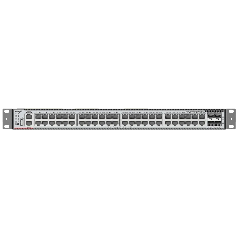 Switch Gigabit PoE 48 Puertos Reyee RG-CS85-48GT4XS-HPD