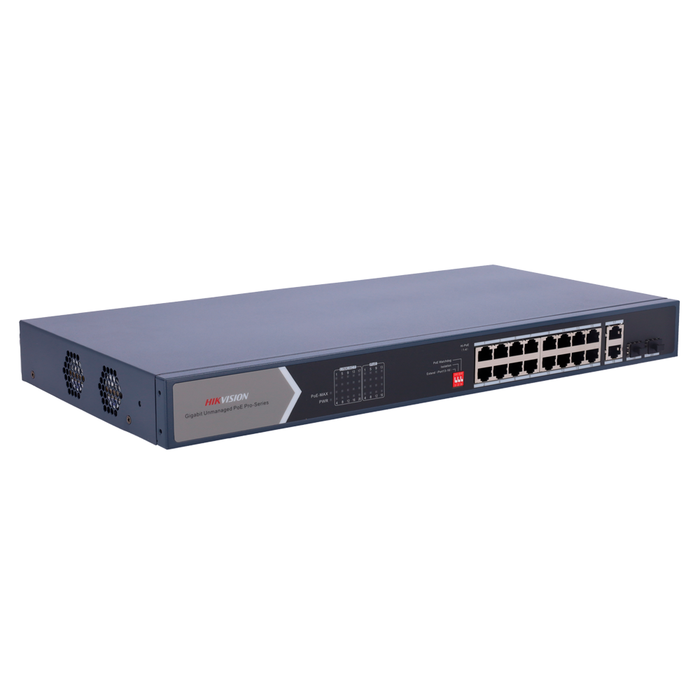 HIKVISION - DS-3E0520HP-E - Switch 18P Gigabit PoE No gestionable SFP - Imagen 2