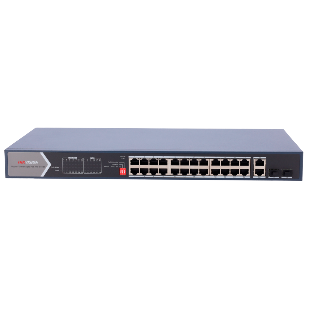 HIKVISION - DS-3E0528HP-E - Switch 20P Gigabit PoE No gestionable SFP - Imagen 2