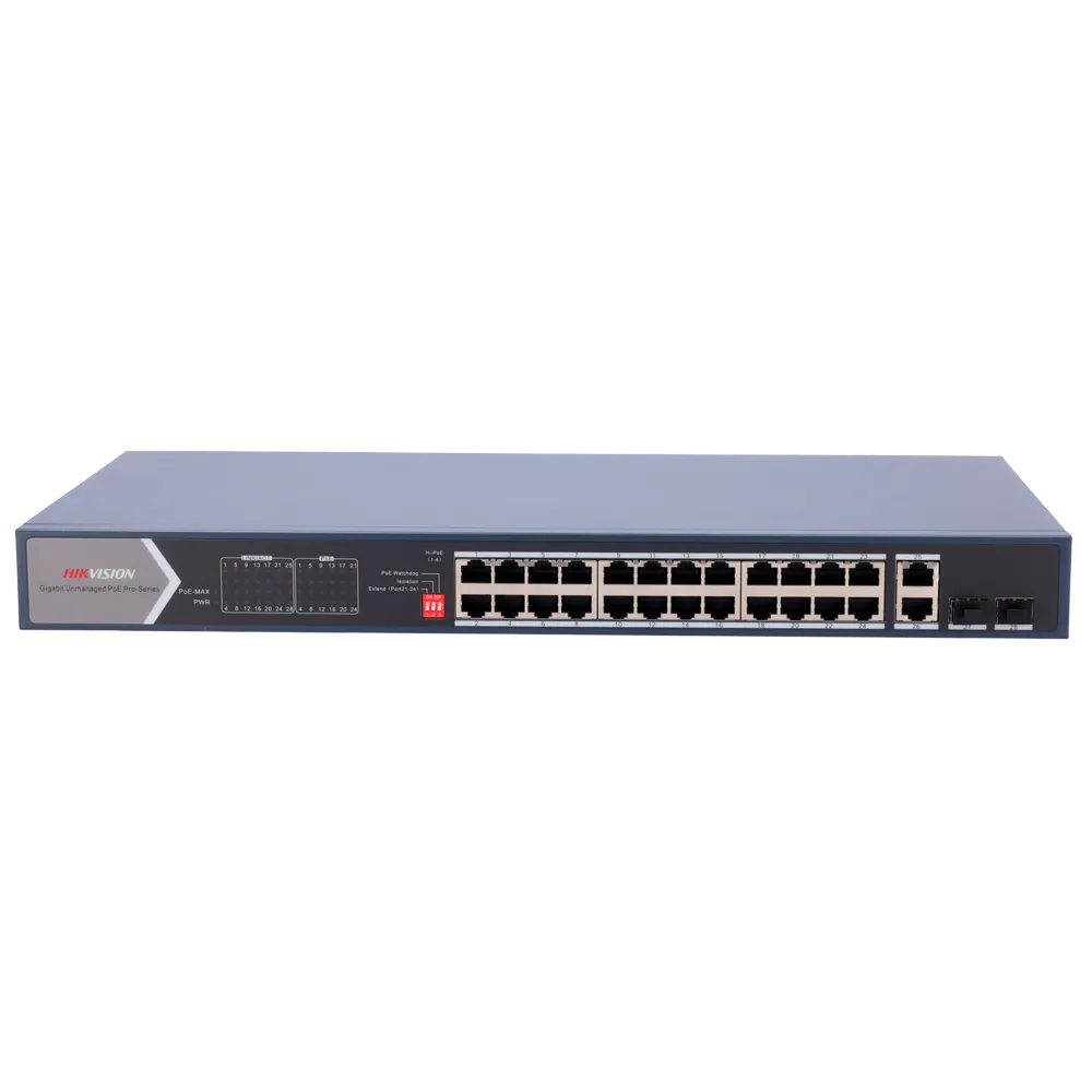 Switch PoE Gigabit HIKVISION DS-3E0528HP-E 24 Puertos