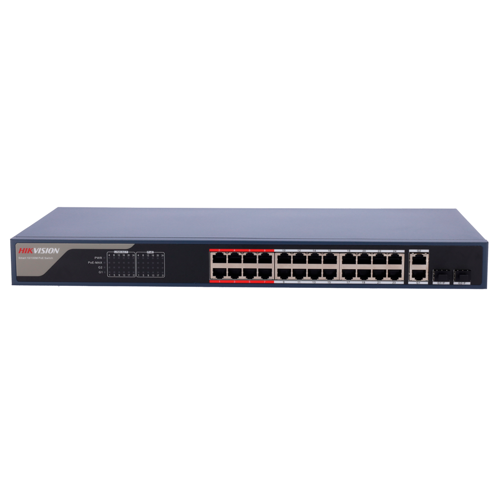 HIKVISION - DS-3E1326P-EI(B) - Switch 24P Gigabit PoE Gestionable SFP - Imagen 2